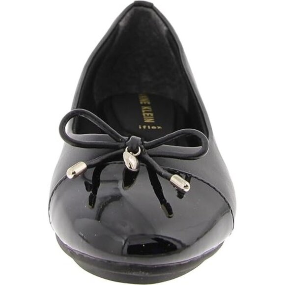 Anne Klein Women's Luci Cap Toe Ballet Flats - Black - Picture 3 of 4